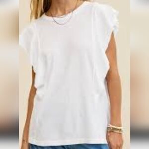 AERIE Oversized Flutter sleeve Short Sleeve t-shirt Size Small